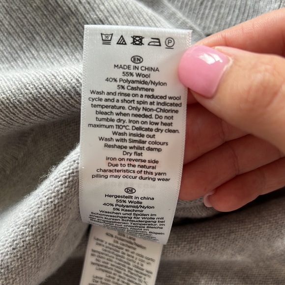 Hobbs London grey wool sweater dress - Picture 4 of 5